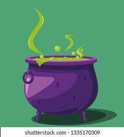 Cauldron with magical potion