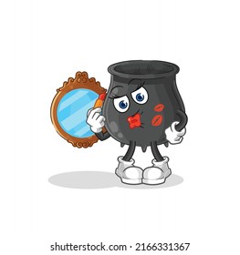el caldero de mascota. vector de dibujos animados