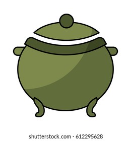 cauldron old isolated icon