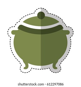 cauldron old isolated icon