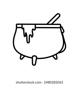 Cauldron Outline Icon, Vector illustration