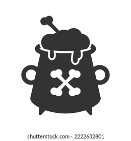 Cauldron pot icon, Vector graphics