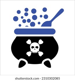 Cauldron Pot Icon , Vector Graphics