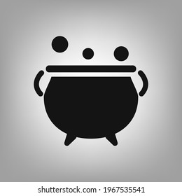 Cauldron potion icon for the interface of applications, games, sites, vector illustration.