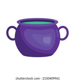cauldron with potion icon isolated
