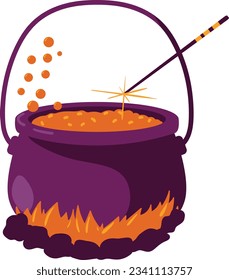 cauldron with potion magic isolated icon vector illustration design 