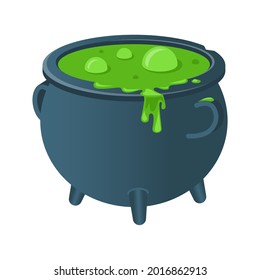 Cauldron of potion - modern cartoon style object