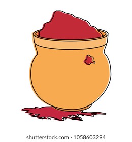cauldron with powder holy celebration