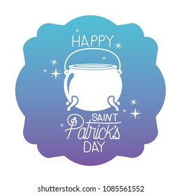 Cauldron of saint patricks day card