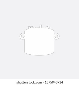 cauldron with soup icon vector
