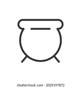 Cauldron thin line icon. Symbol in trendy outline style. Premium design for web and apps. Perfect for UI. 