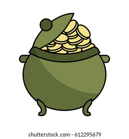 Cauldron with treasure icon