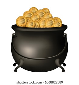 cauldron with treasure saint patrick celebration
