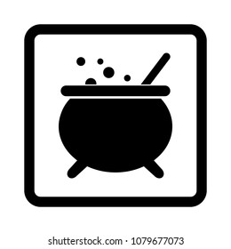 Cauldron vector icon.