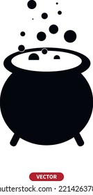 Cauldron Vector Icon For Halloween