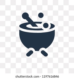 Cauldron vector icon isolated on transparent background, Cauldron transparency concept can be used web and mobile