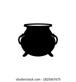 Cauldron vector icon isolated on white background.