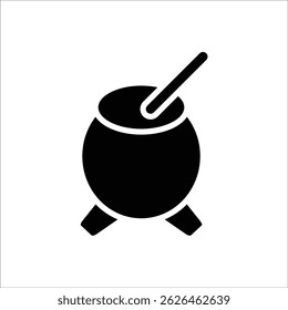 cauldron vector icon line template