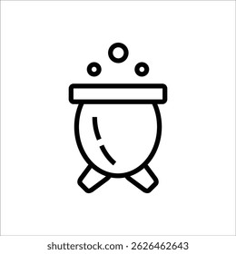 cauldron vector icon line template