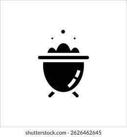 cauldron vector icon line template