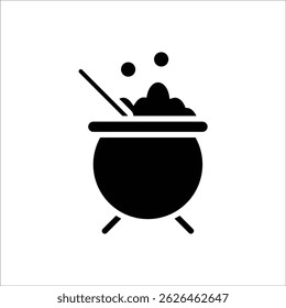 cauldron vector icon line template