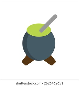 cauldron vector icon line template