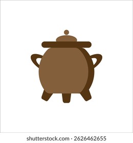 cauldron vector icon line template