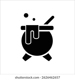 cauldron vector icon line template
