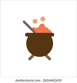 cauldron vector icon line template