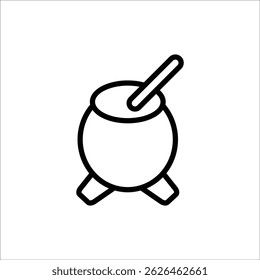 cauldron vector icon line template