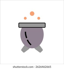cauldron vector icon line template