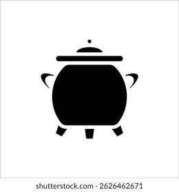 cauldron vector icon line template