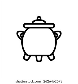 cauldron vector icon line template