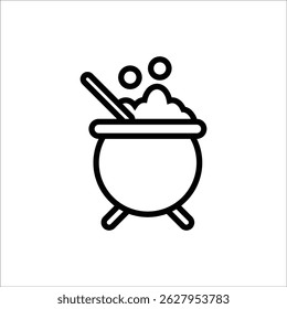 cauldron vector icon line template