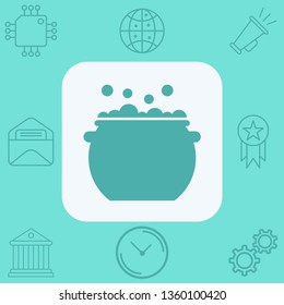 Cauldron vector icon sign symbol