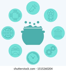 Cauldron vector icon sign symbol
