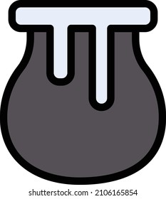 cauldron Vector illustration on a transparent background. Premium quality symbols. Stroke vector icon for concept and graphic design.
