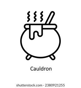 Cauldron  vector  outline Design illustration. Symbol on White background EPS 10 File 