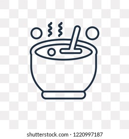 Cauldron vector outline icon isolated on transparent background, high quality linear Cauldron transparency concept can be used web and mobile