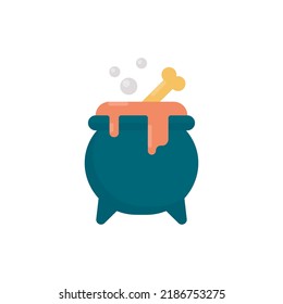 Cauldron vector Solid Icon Design illustration. Halloween Symbol on White background EPS 10 File