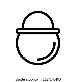 cauldron vector thin line icon 