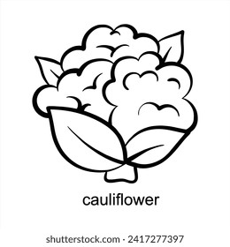 Flor De Cauli - Diseño De Vegetales Frescos Y Verdes Saludables 