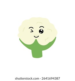 cauliflower cartoon character element stock.
