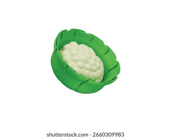  ícone de couve-flor renderização de ilustração 3d