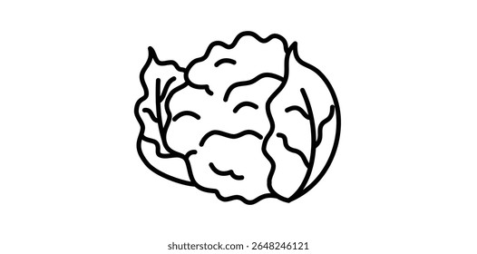 design de ícone de couve-flor para seu projeto