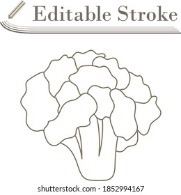 Icono de la coliflor. Diseño sencillo de Stroke modificable. Ilustración vectorial.