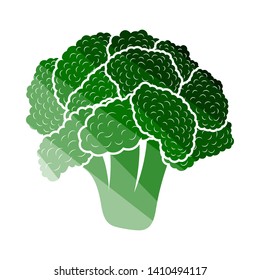 Cauliflower Icon. Flat Color Ladder Design. Vector Illustration.
