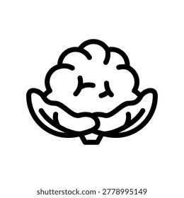 Cauliflower Icon Flower Vegetables Simple Vector