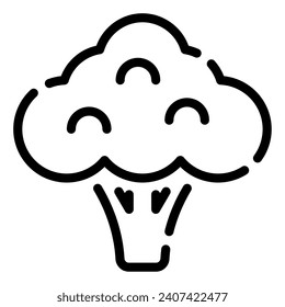 Cauliflower icon illustration for uiux, web, app, infographic, etc