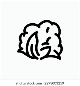 cauliflower icon, isolated icon in light background, perfect for website, blog, logo, graphic design, social media, UI, mobile app